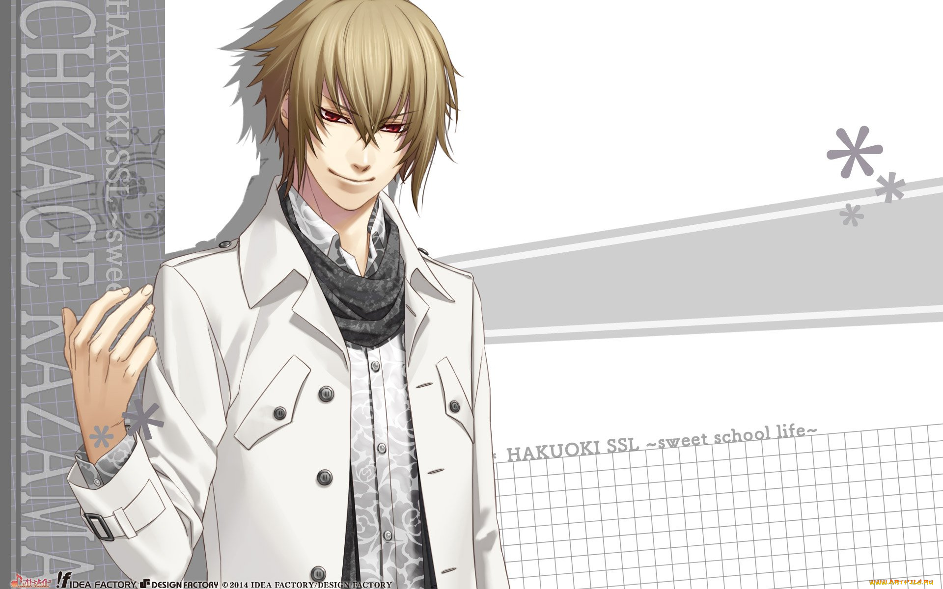 аниме, hakuoki, фон, парень