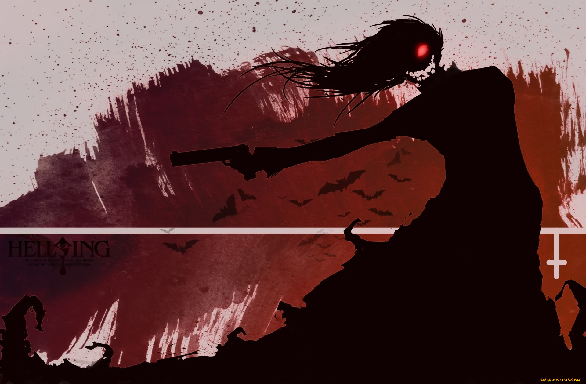 аниме, hellsing, алукард, вампир