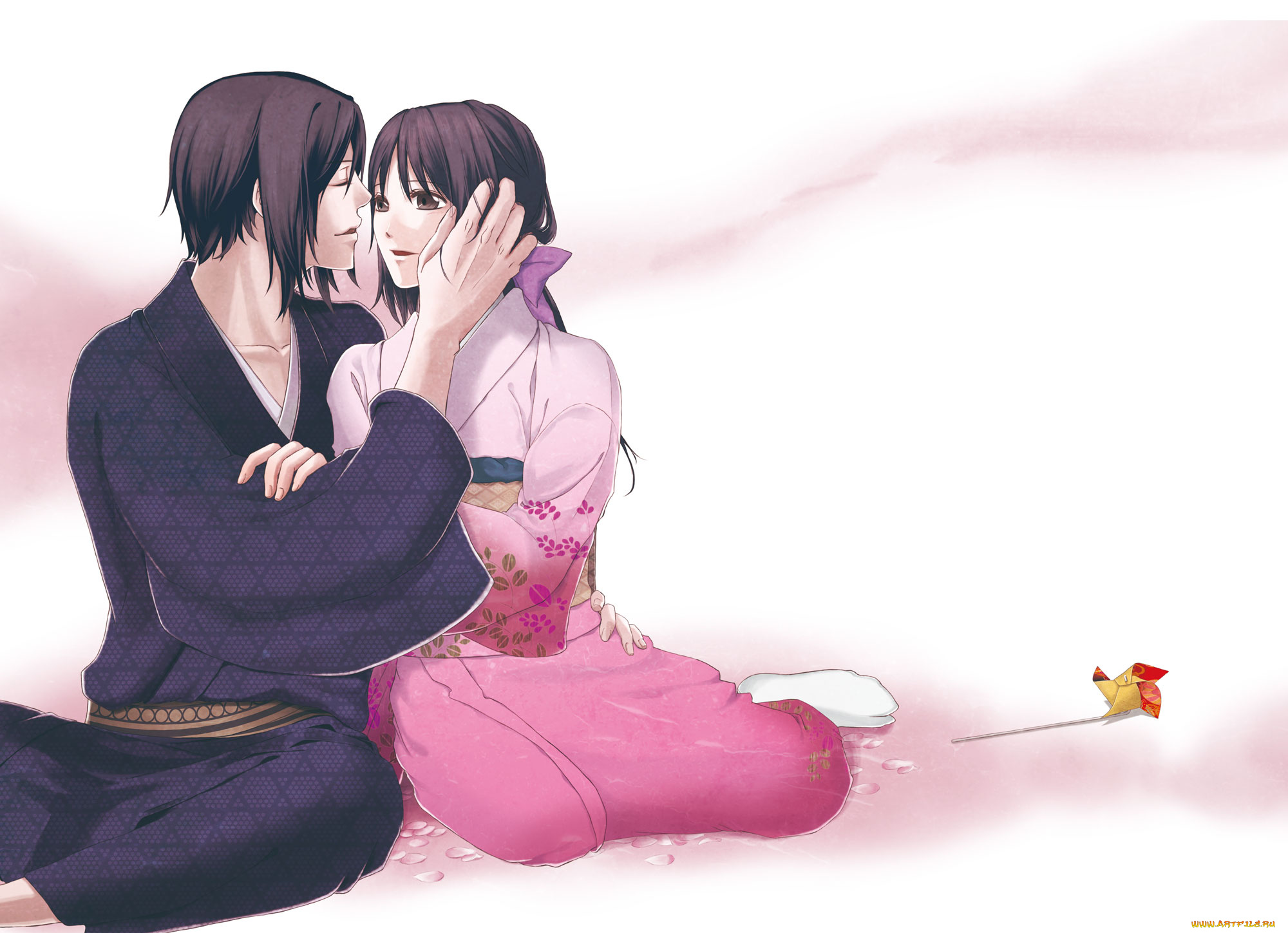 аниме, hakuoki, парень, hakuouki, романтика, пара, девушка