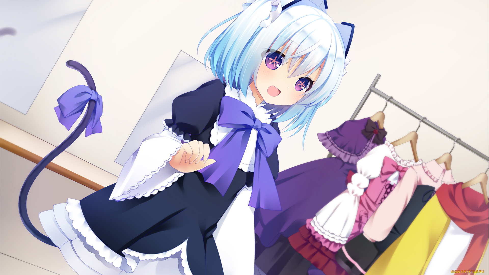 1000-chan, аниме, unknown, , другое, фон, взгляд, девушка