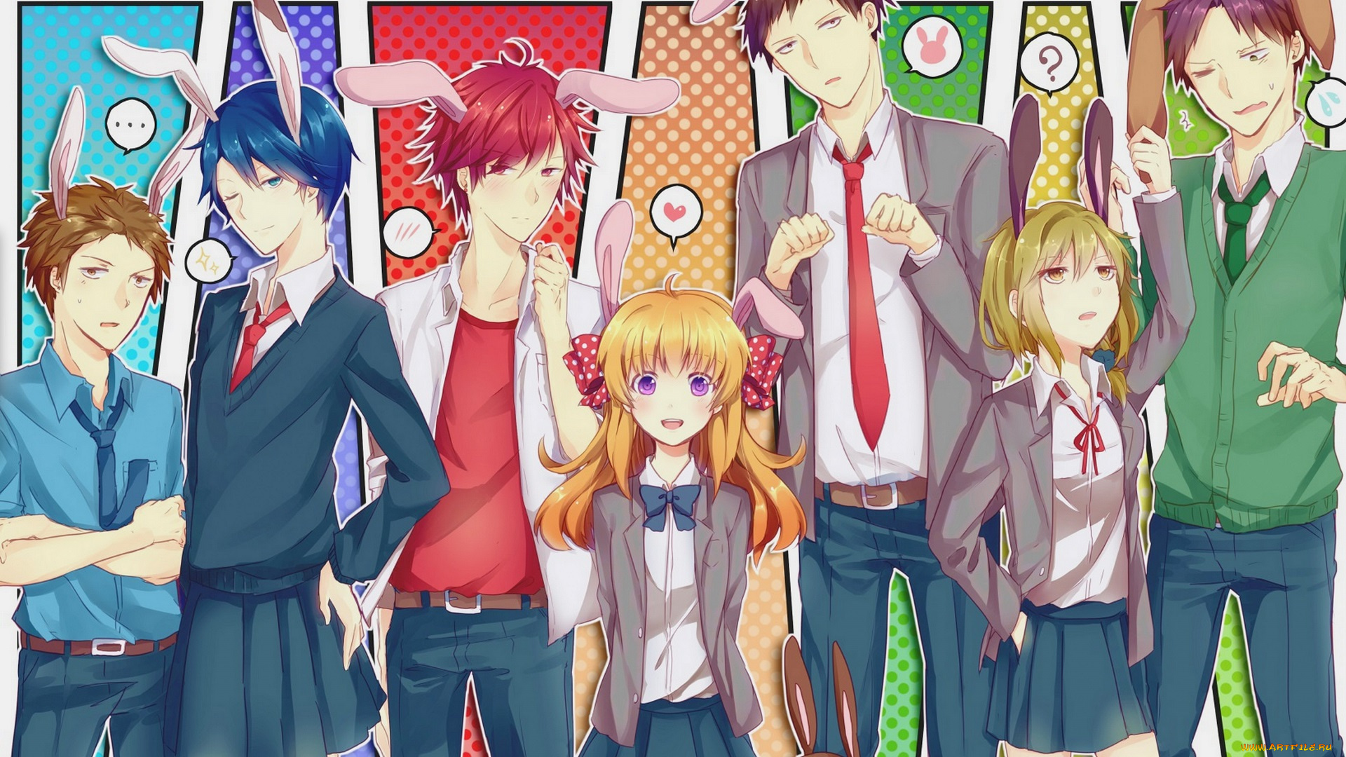 аниме, gekkan, shoujo, nozaki-kun, персонажи