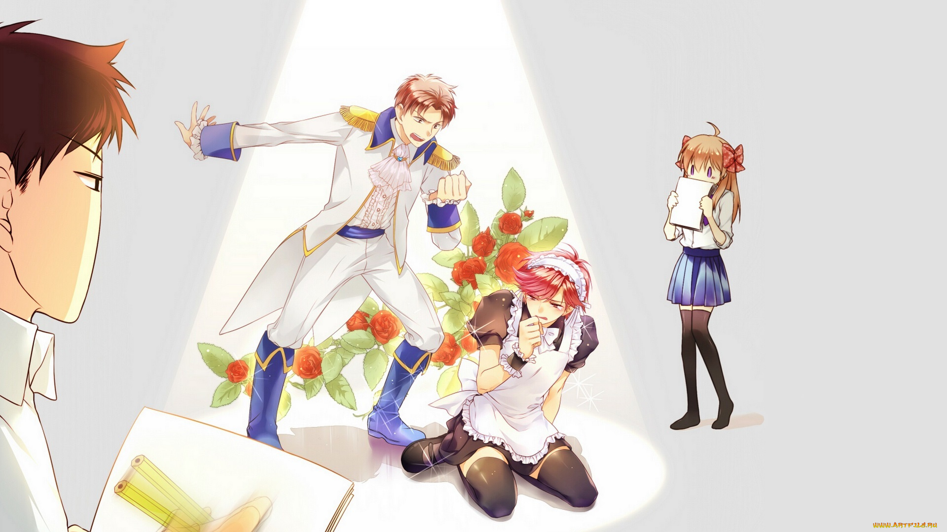 аниме, gekkan, shoujo, nozaki-kun, персонажи