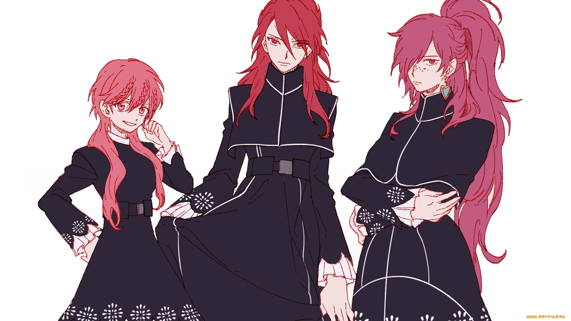 аниме, magi, the, labyrinth, of, magic, трио