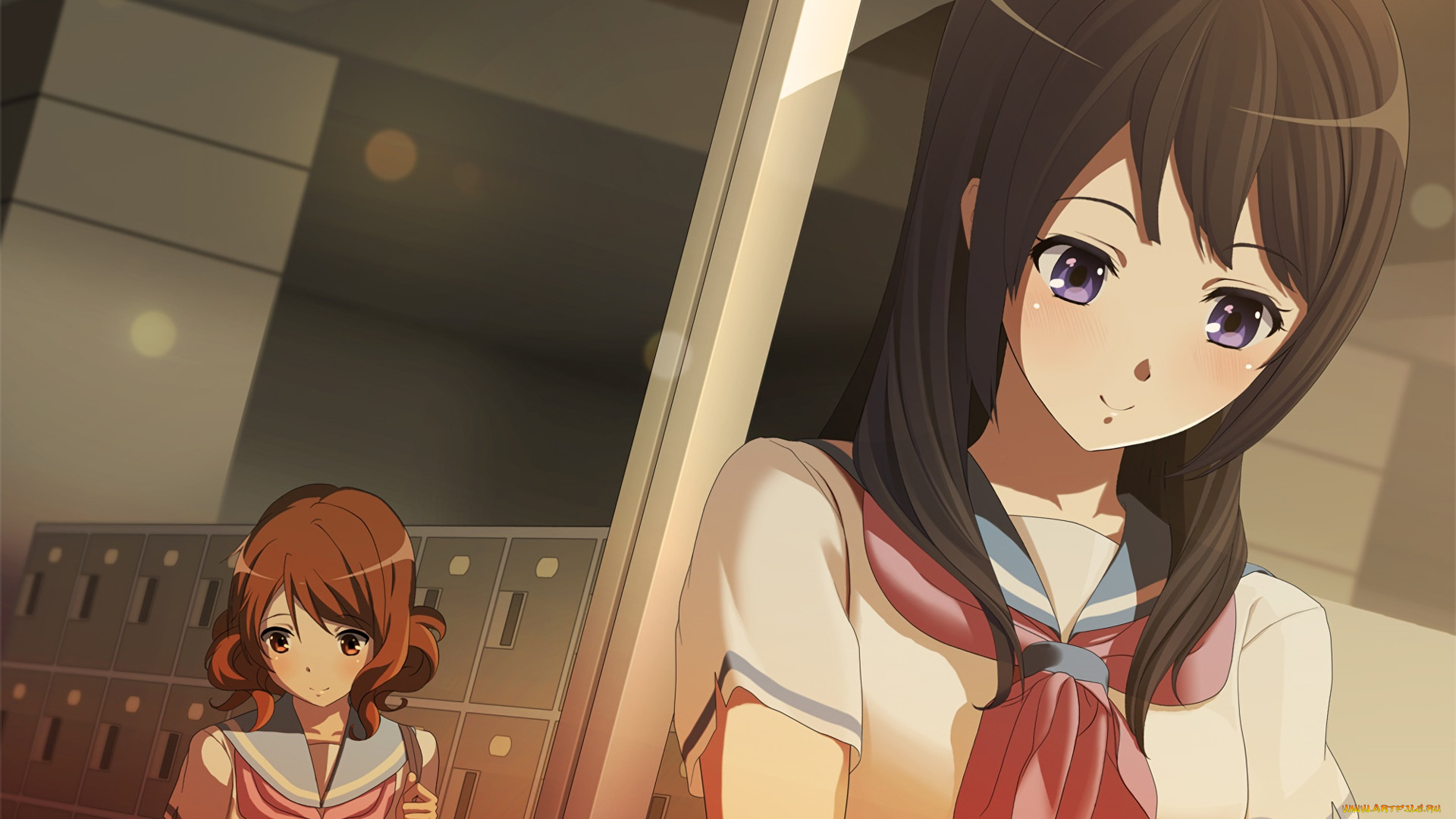 аниме, sound, horizon, девушка, взгляд, фон