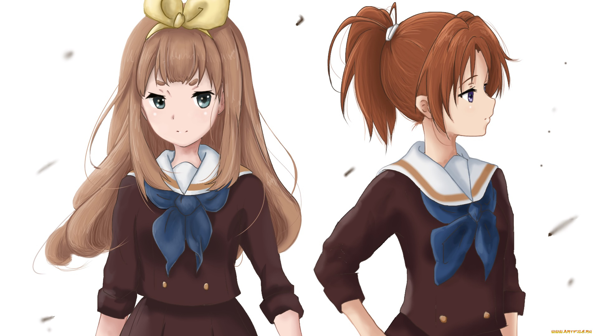 аниме, sound, horizon, девушки, взгляд, фон