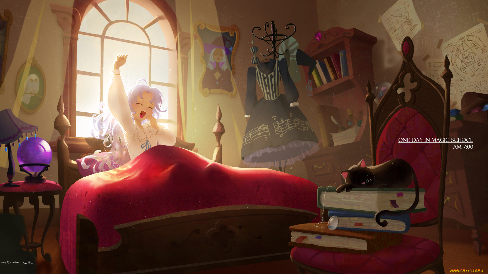 аниме, unknown, , другое, девочка, комната