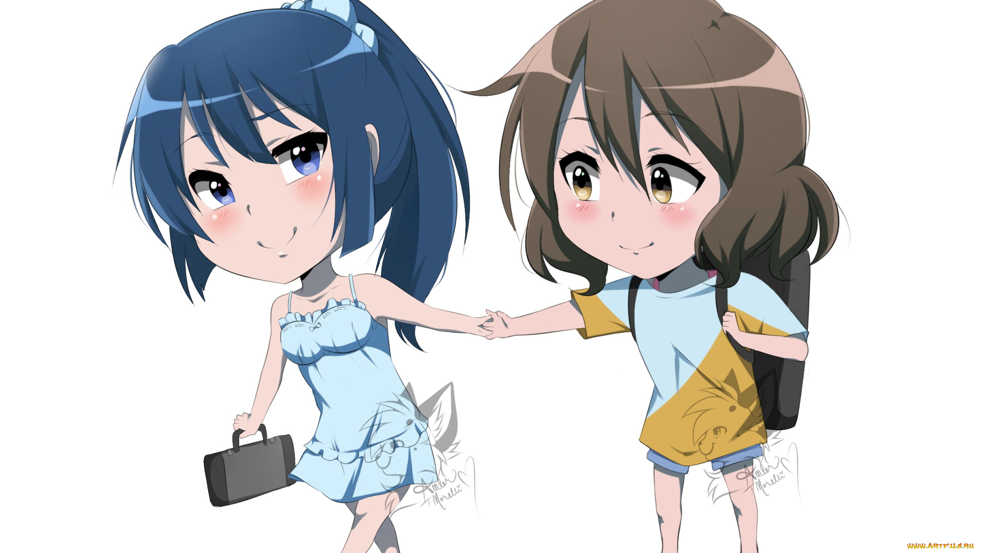 sound, horizon, аниме, девушки, взгляд, фон