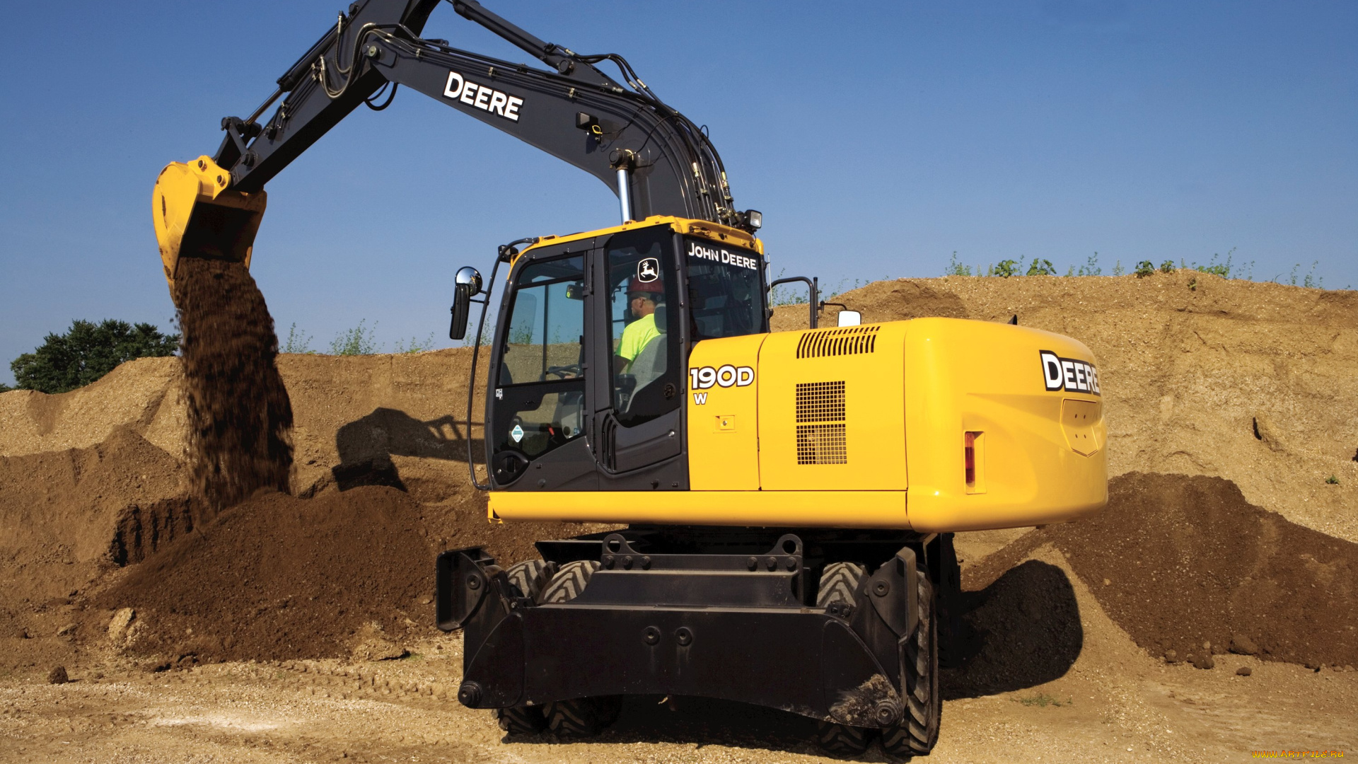 техника, экскаваторы, john, deere