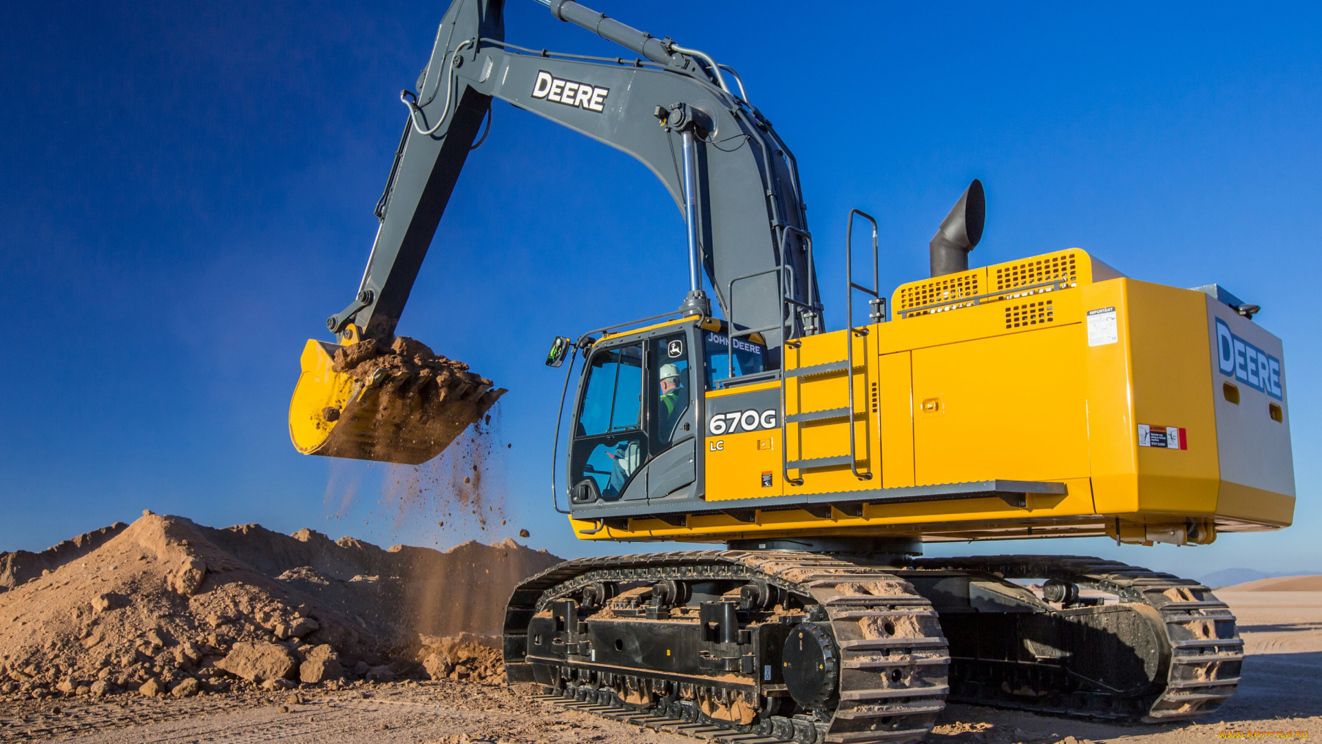 техника, экскаваторы, john, deere
