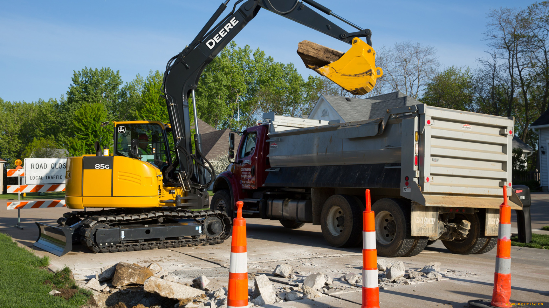 техника, экскаваторы, john, deere