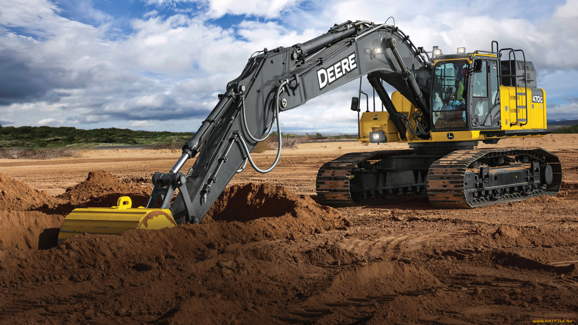 техника, экскаваторы, john, deere