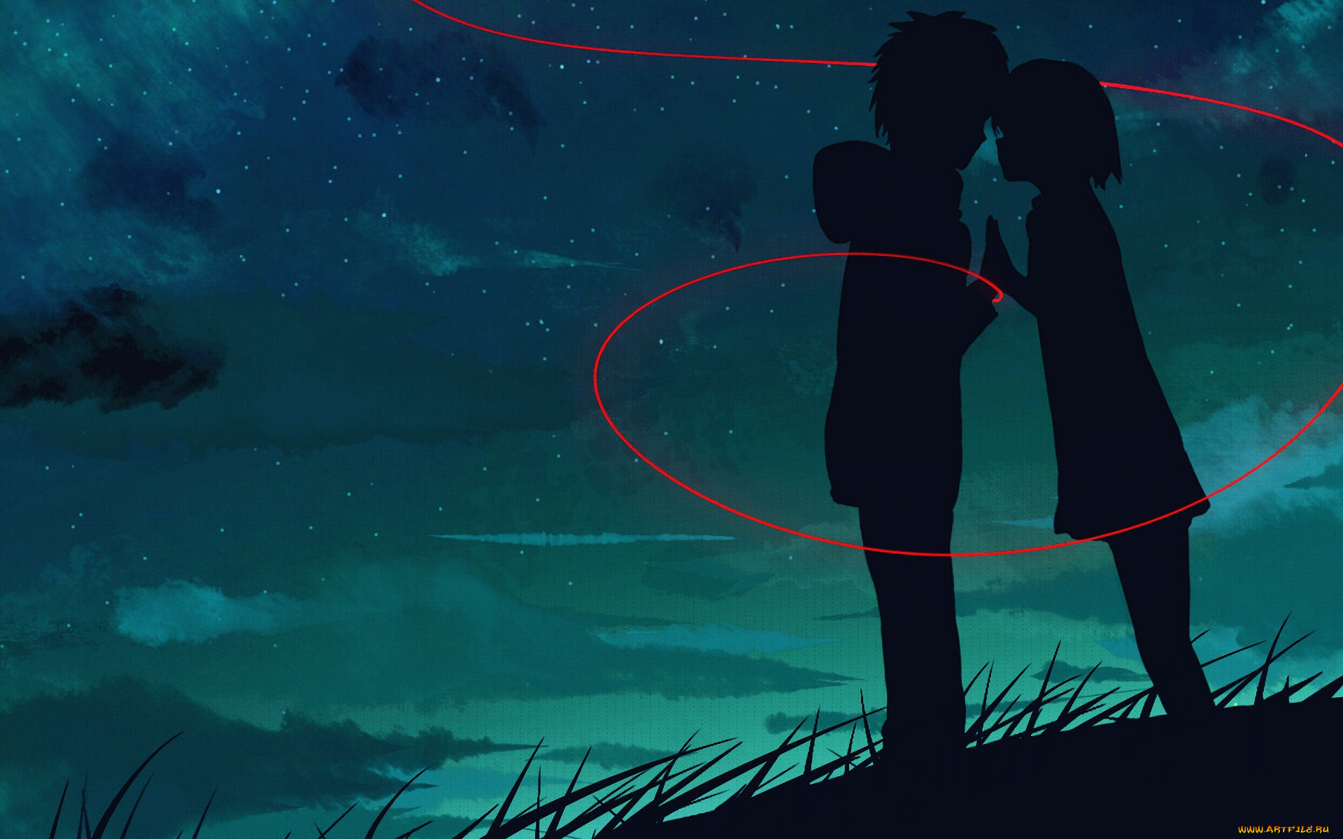 аниме, kimi, no, na, wa, взгляд, девушка, парень, фон