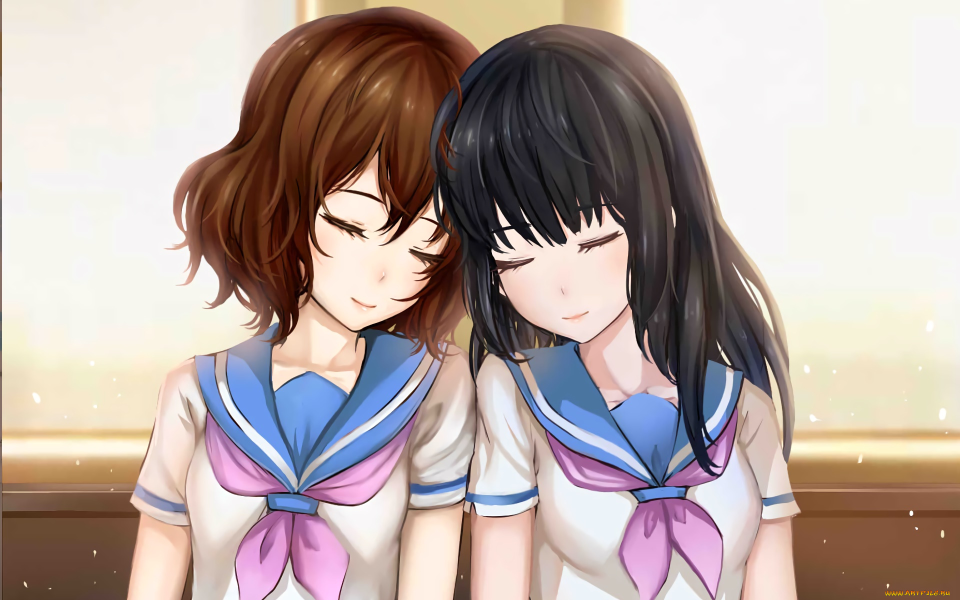 аниме, sound, horizon, девушки, взгляд, фон