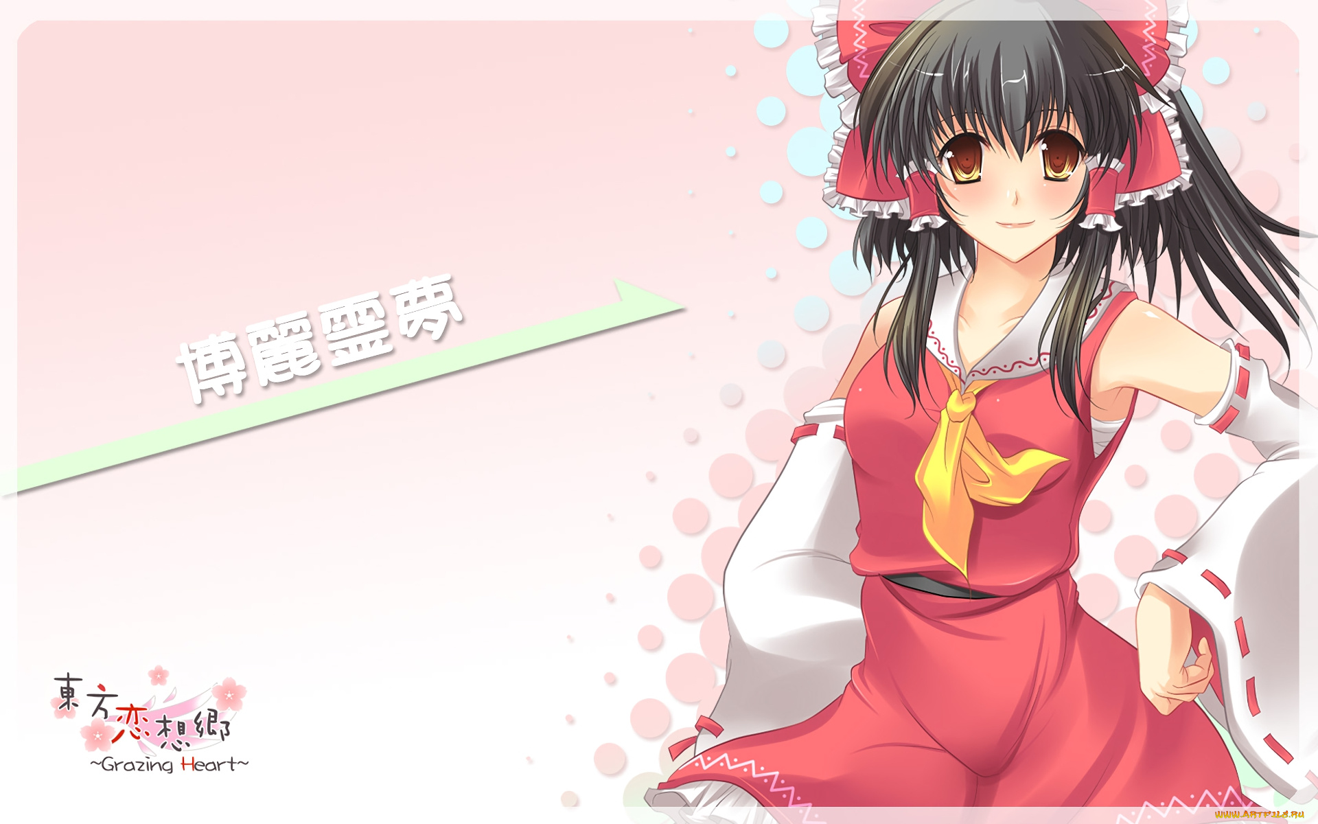 аниме, touhou, фон, девушка, взгляд