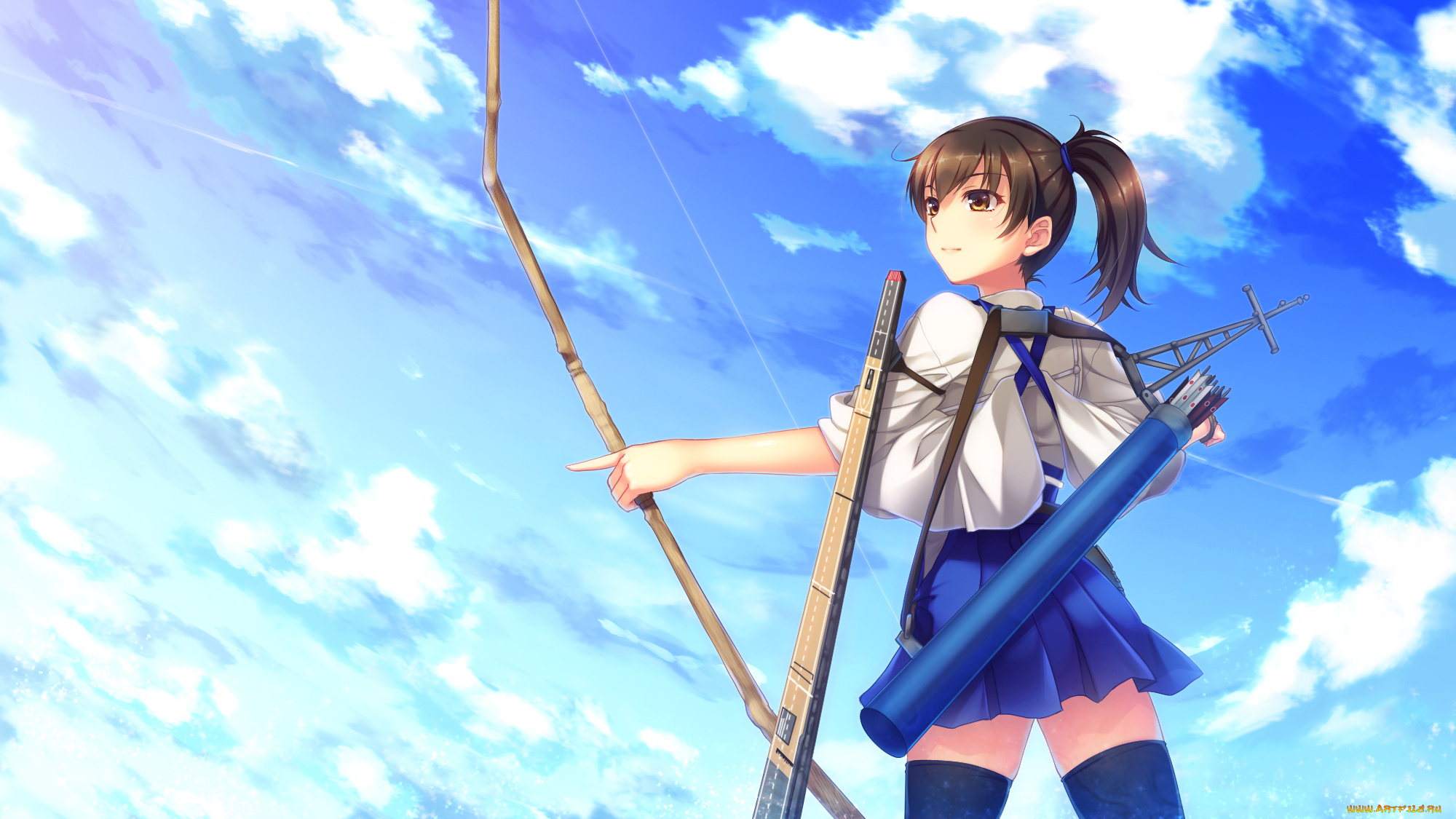 аниме, kantai, collection, kaga