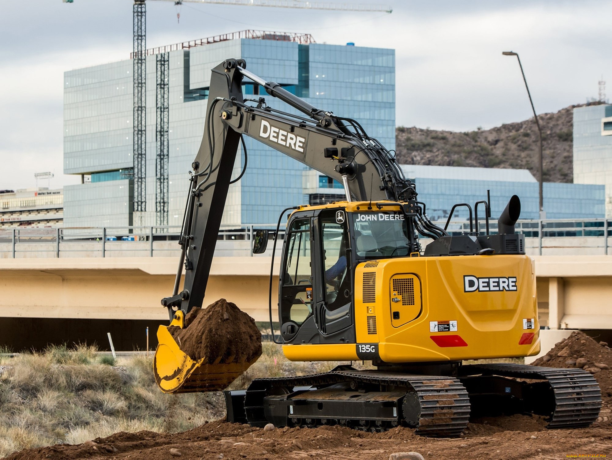 техника, экскаваторы, john, deere