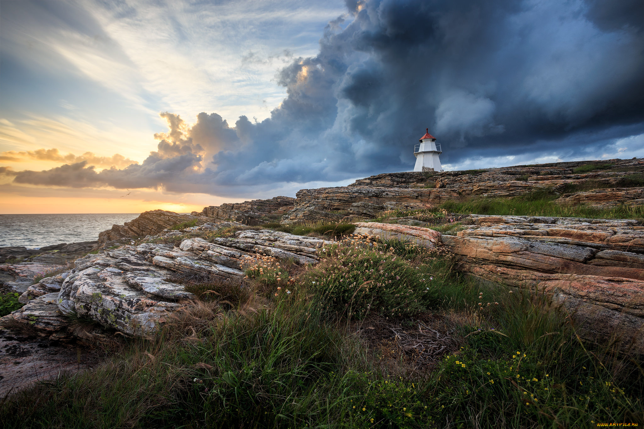 природа, маяки, побережье, маяк