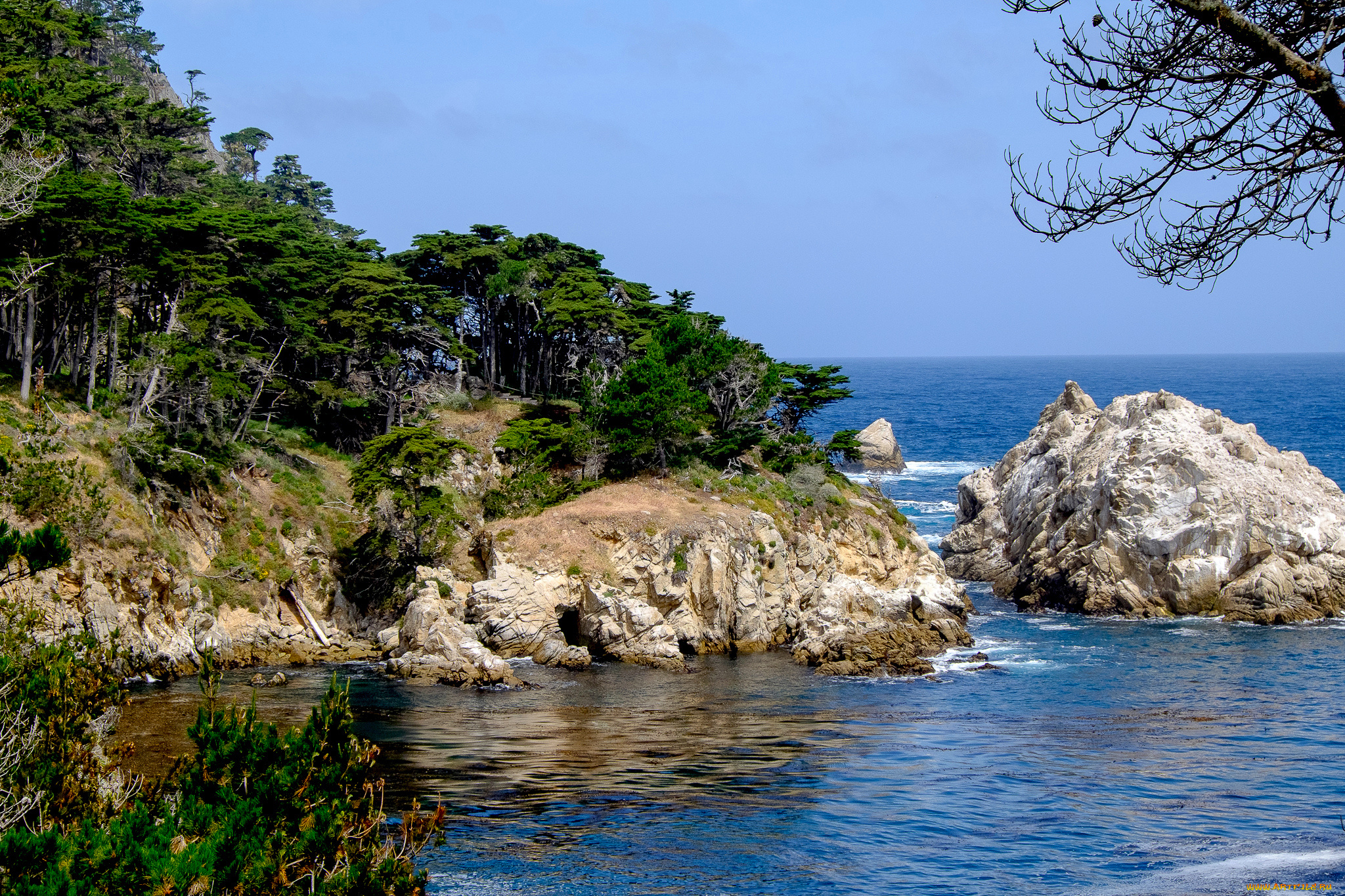 природа, побережье, море, берег