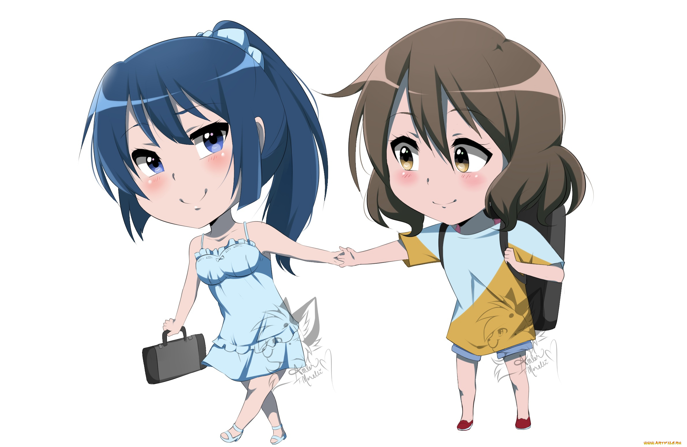 sound, horizon, аниме, девушки, взгляд, фон