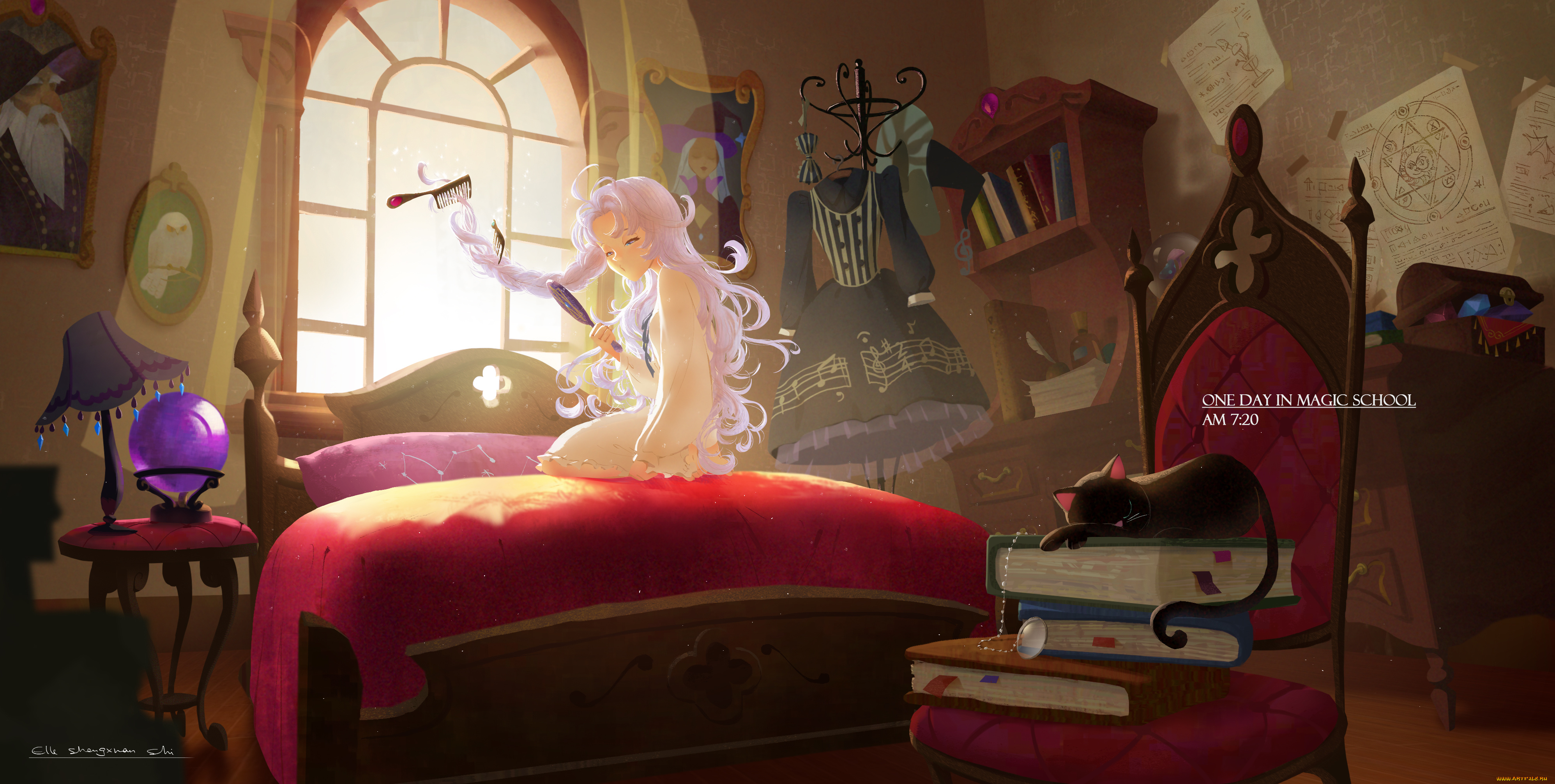 аниме, unknown, , другое, девочка, комната