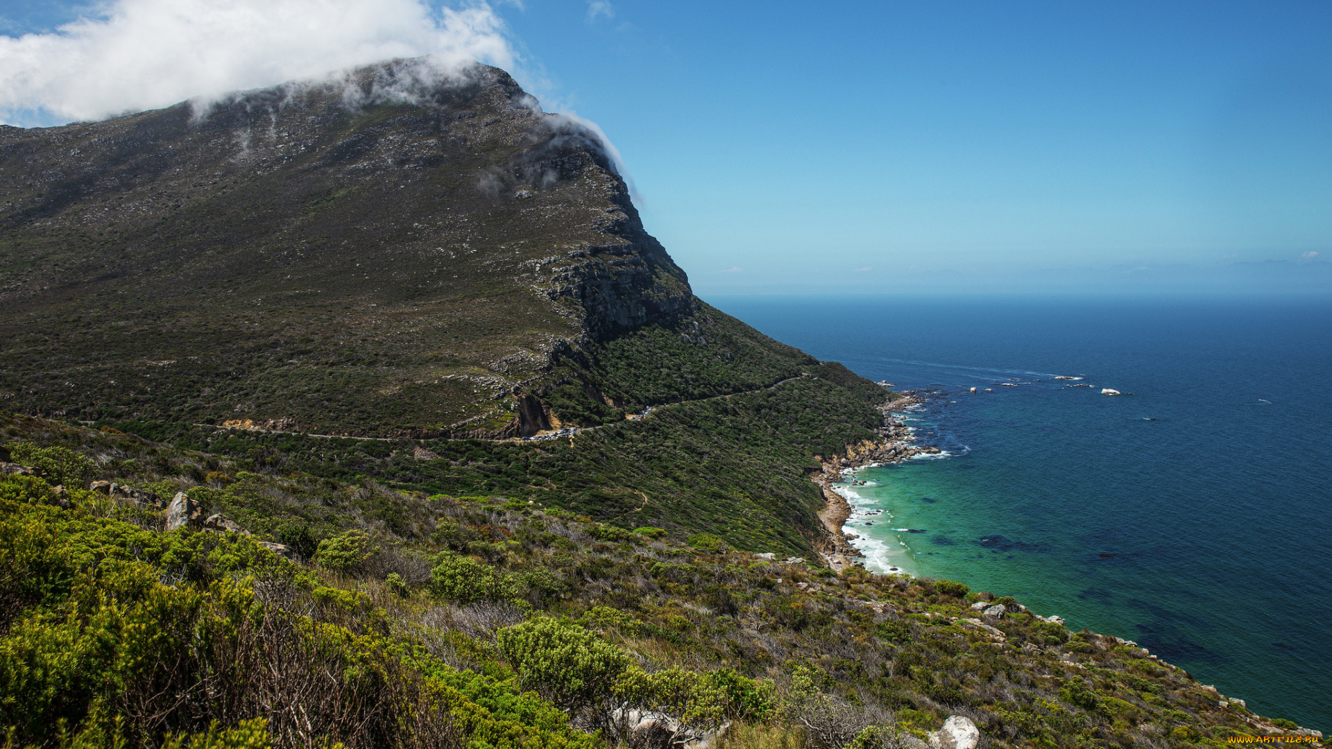 природа, побережье, простор