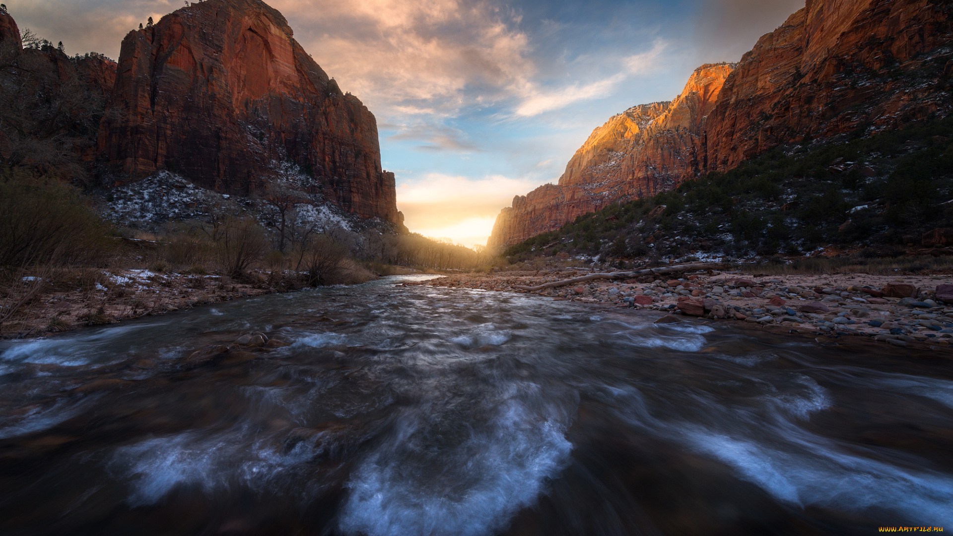 природа, побережье, простор