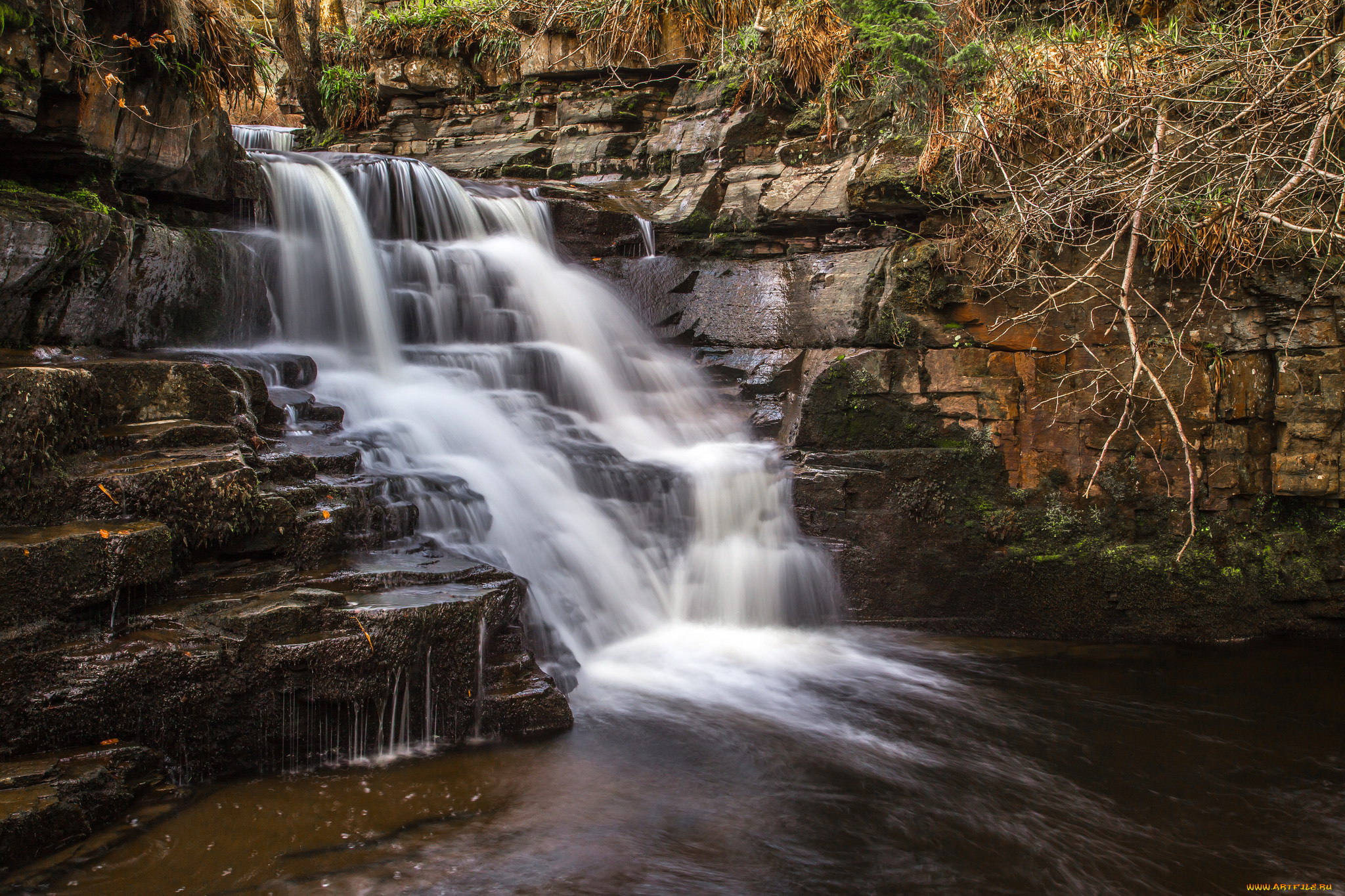 природа, водопады, простор
