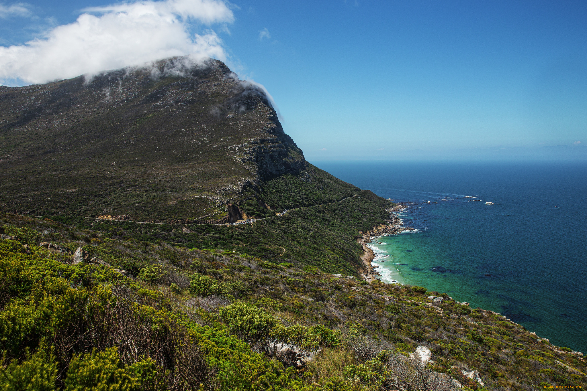 природа, побережье, простор