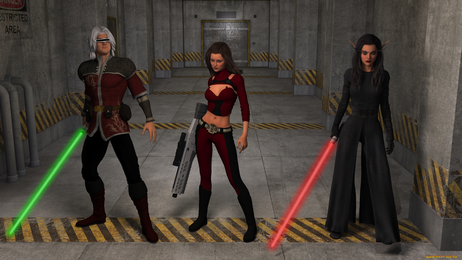 3д, графика, фантазия, , fantasy, фон, взгляд, девушки