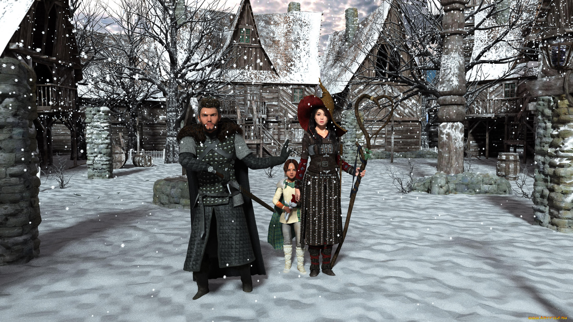 3д, графика, люди, , people, девушка, взгляд, фон