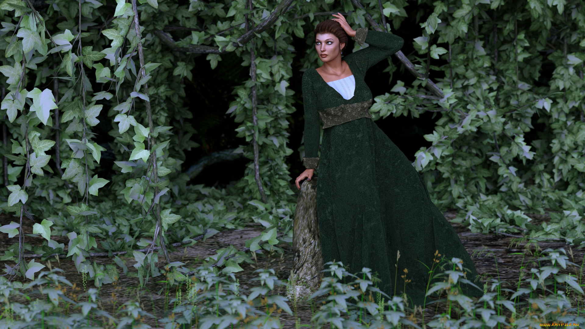 3д, графика, люди, , people, взгляд, девушка, фон