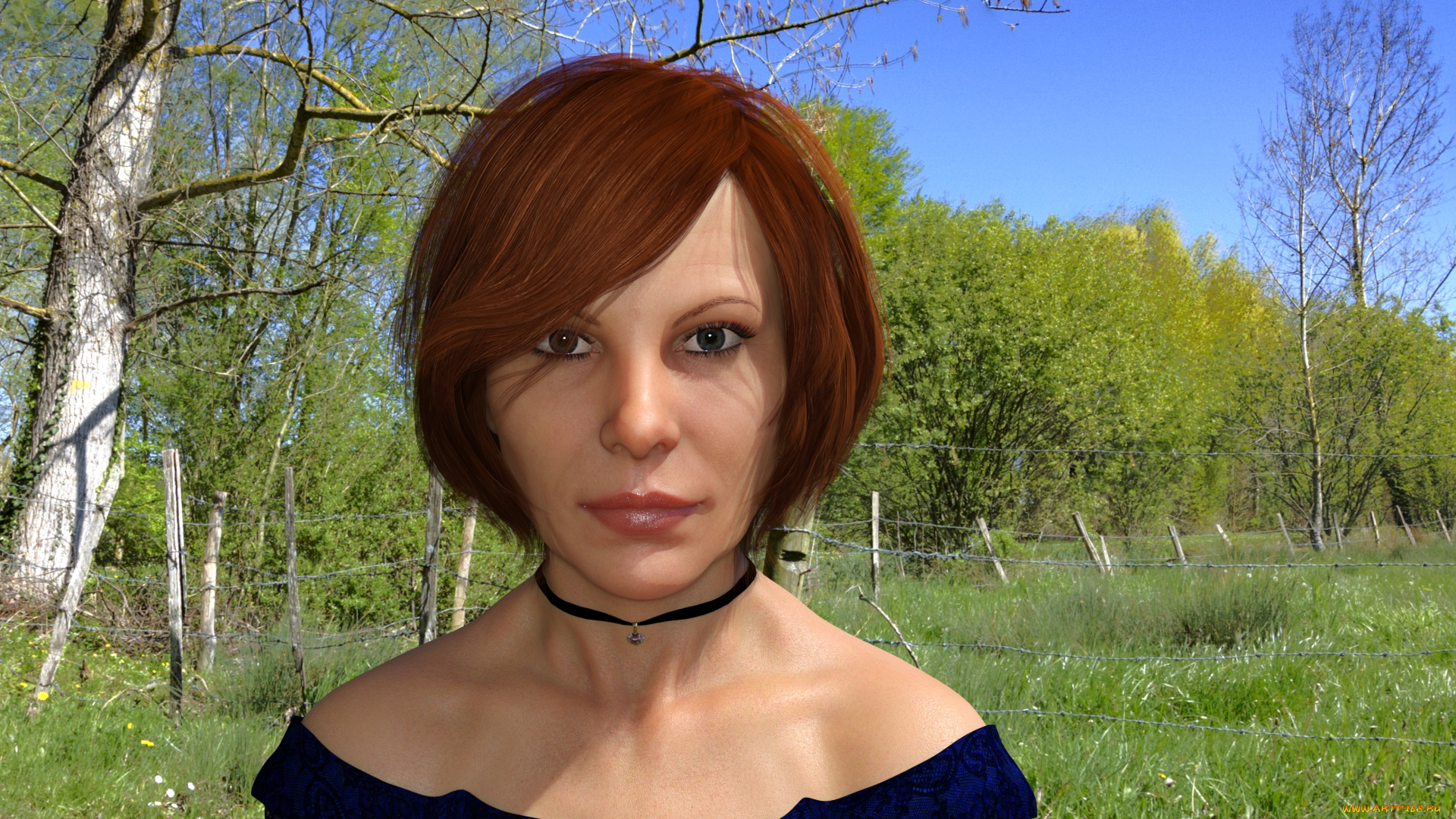 3д, графика, портрет, , portraits, фон, взгляд, девушка