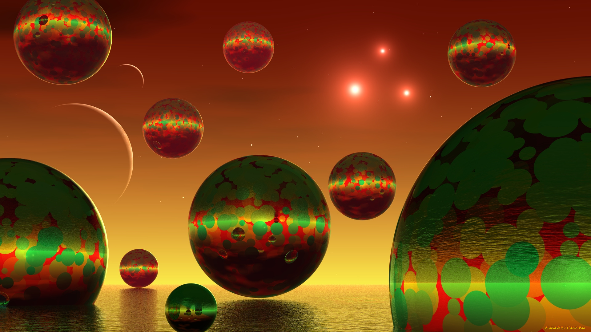 3д, графика, шары, , balls, фон, шары