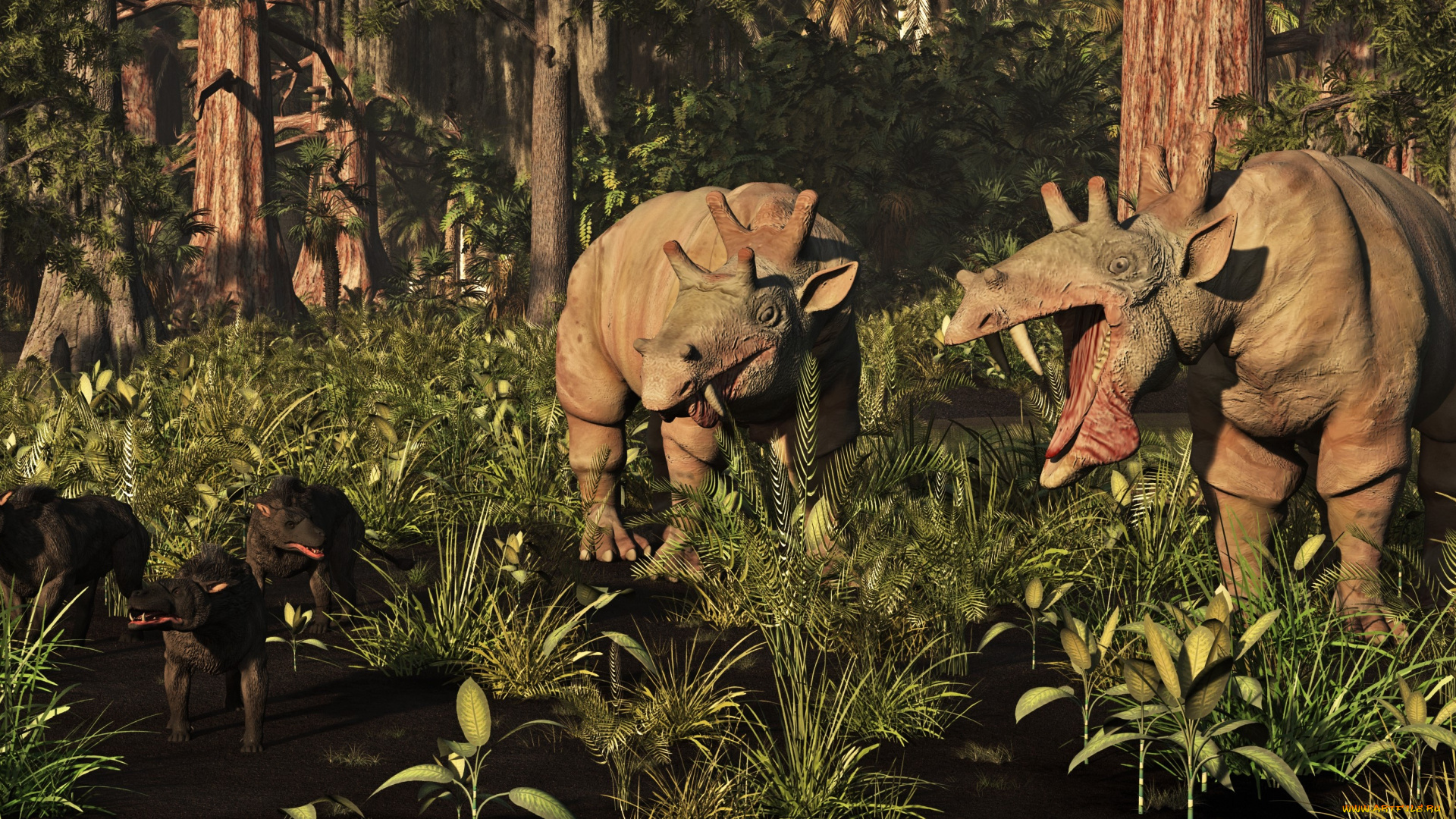 3д, графика, животные, , animals, природа, динозавры