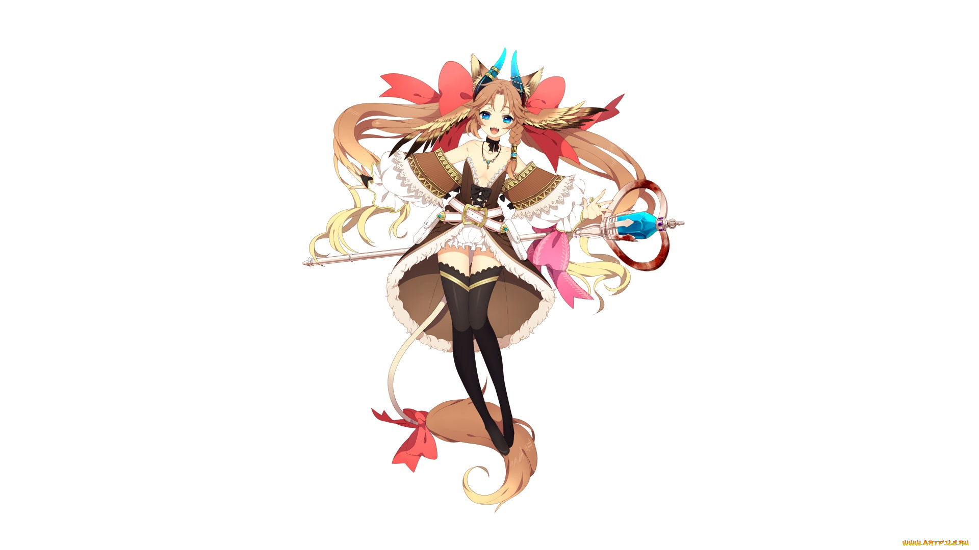 аниме, животные, , существа, фон, взгляд, девушка