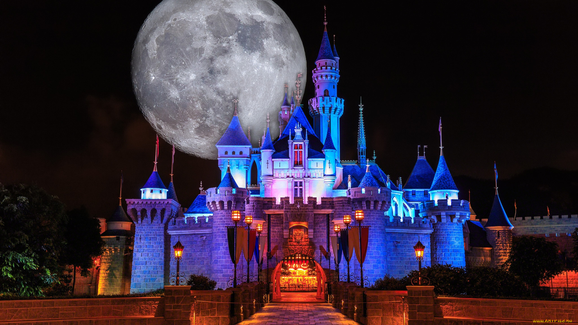 города, диснейленд, простор