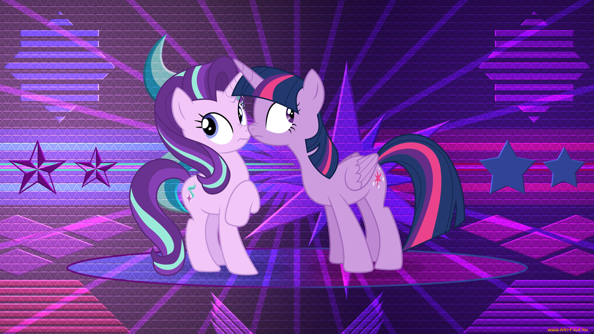 мультфильмы, my, little, pony, фон, пони