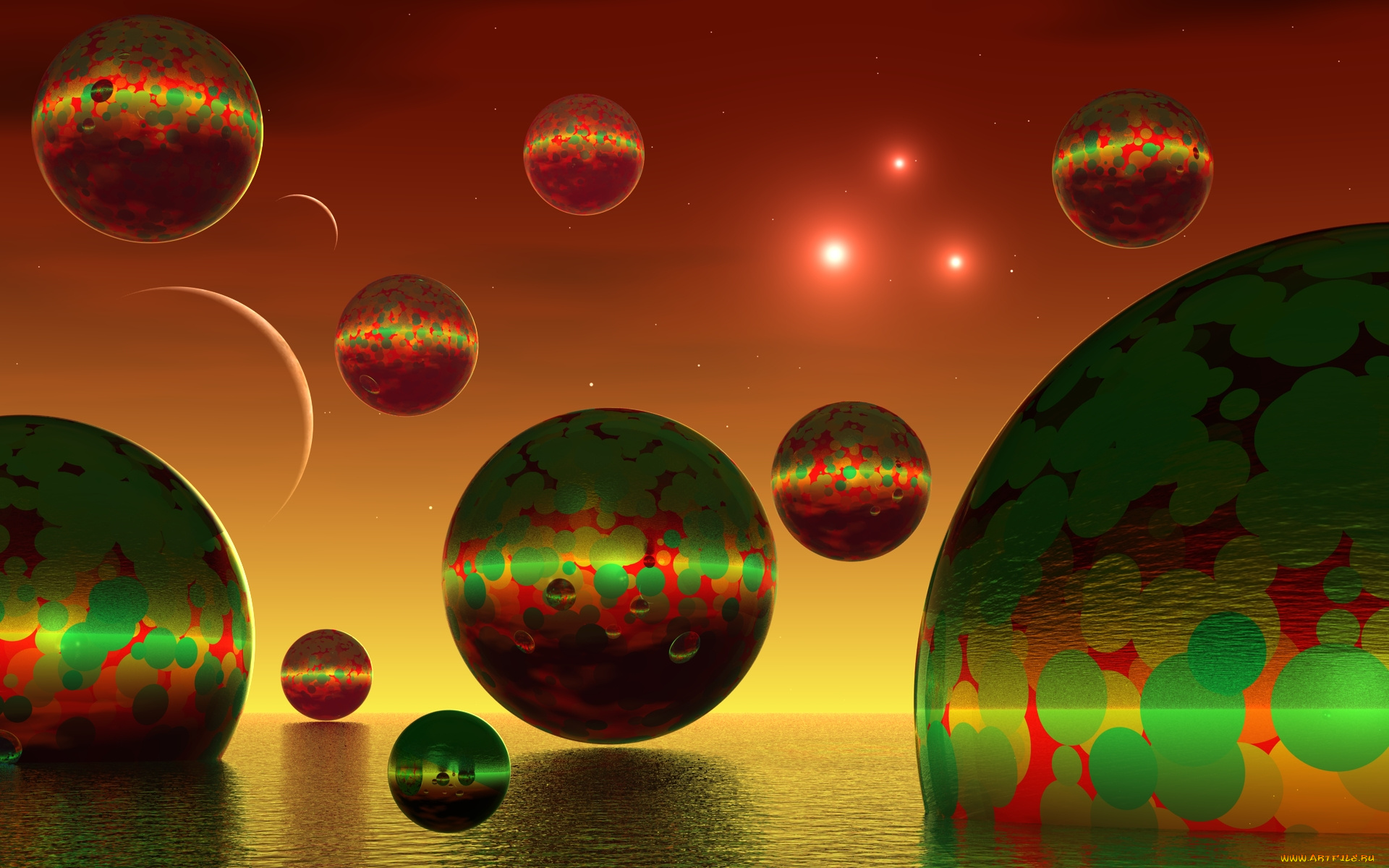 3д, графика, шары, , balls, фон, шары