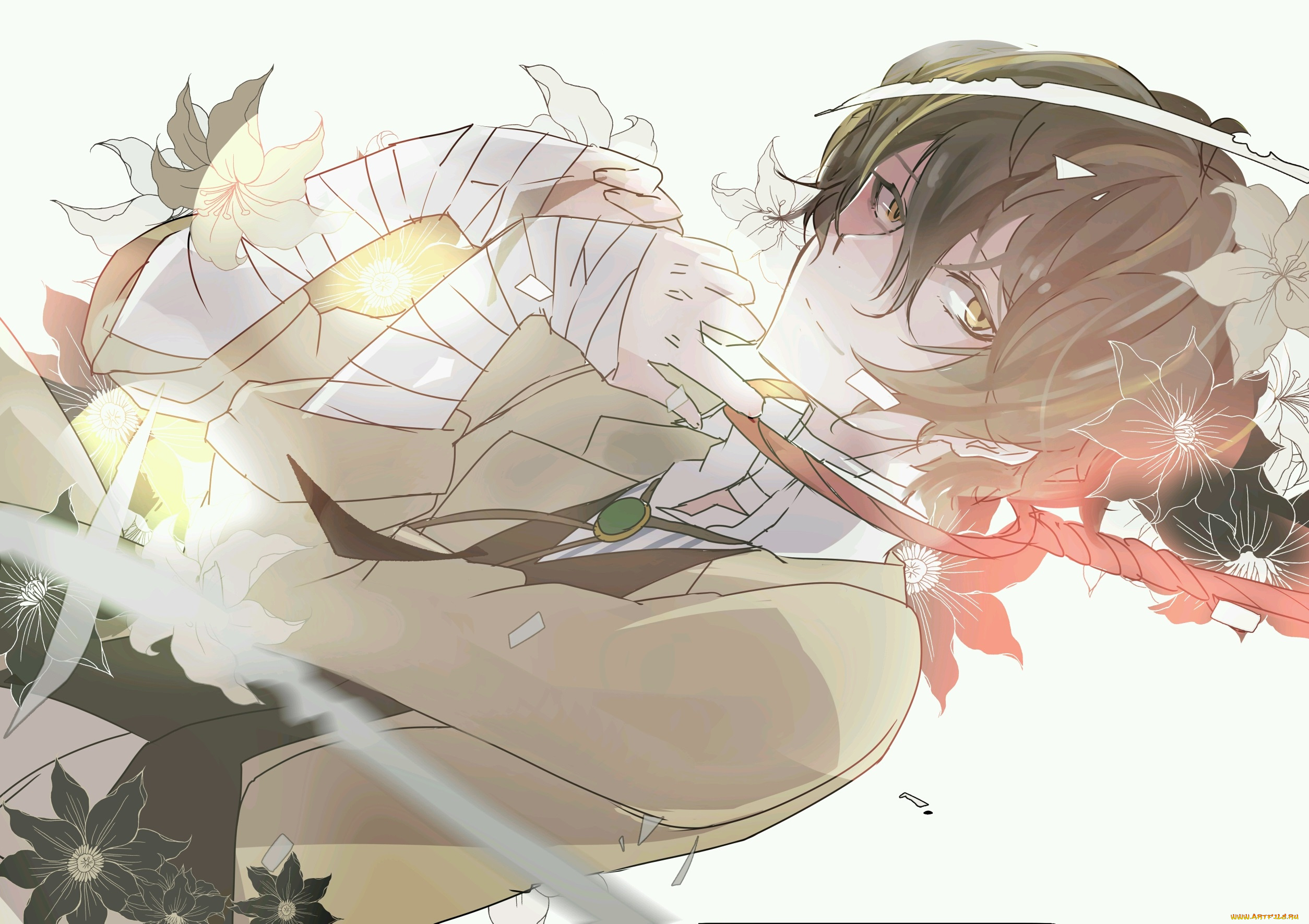 аниме, bungou, stray, dogs, бродячие, псы, литературные, гении