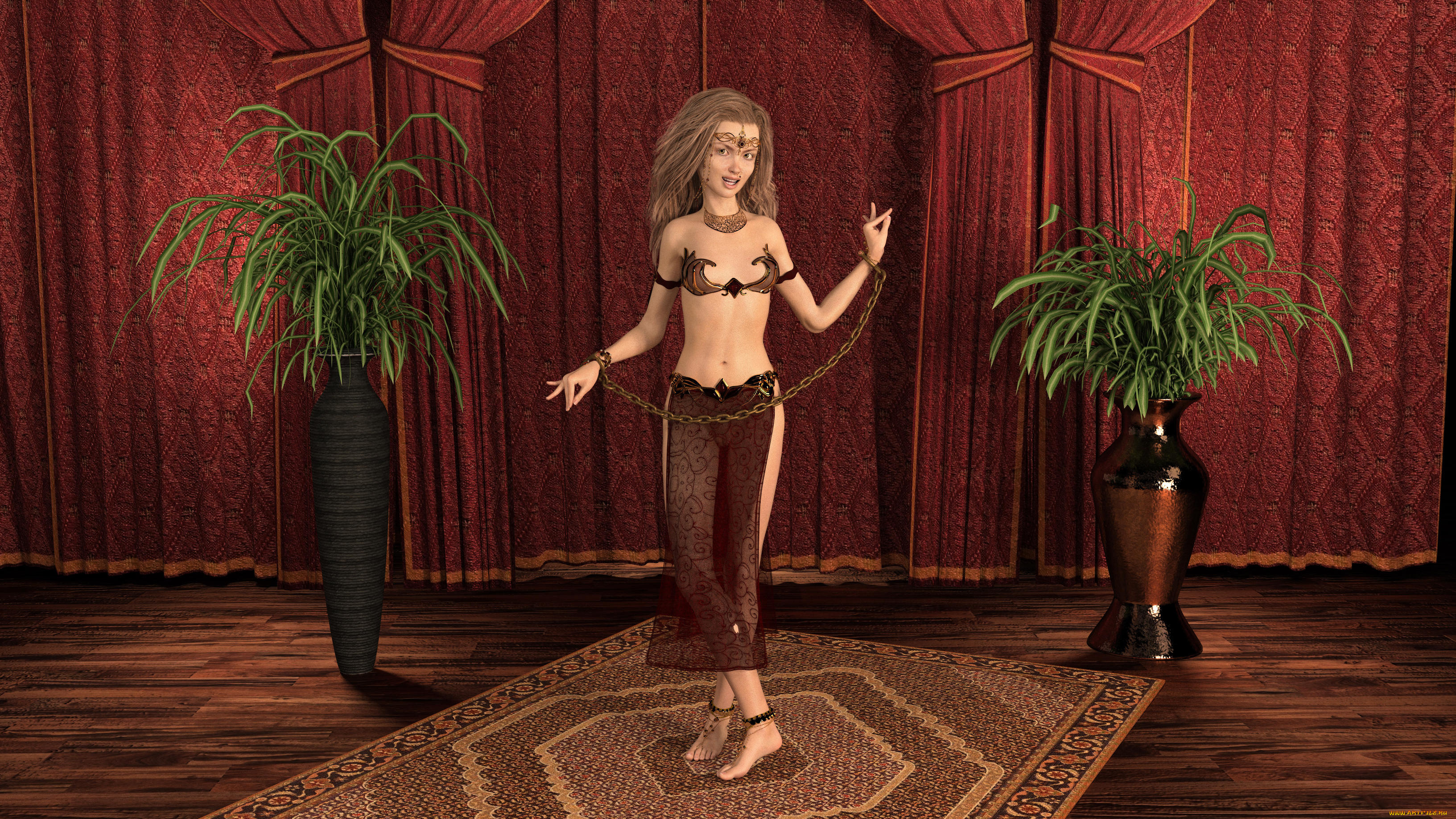 3д, графика, фантазия, , fantasy, фон, взгляд, девушка