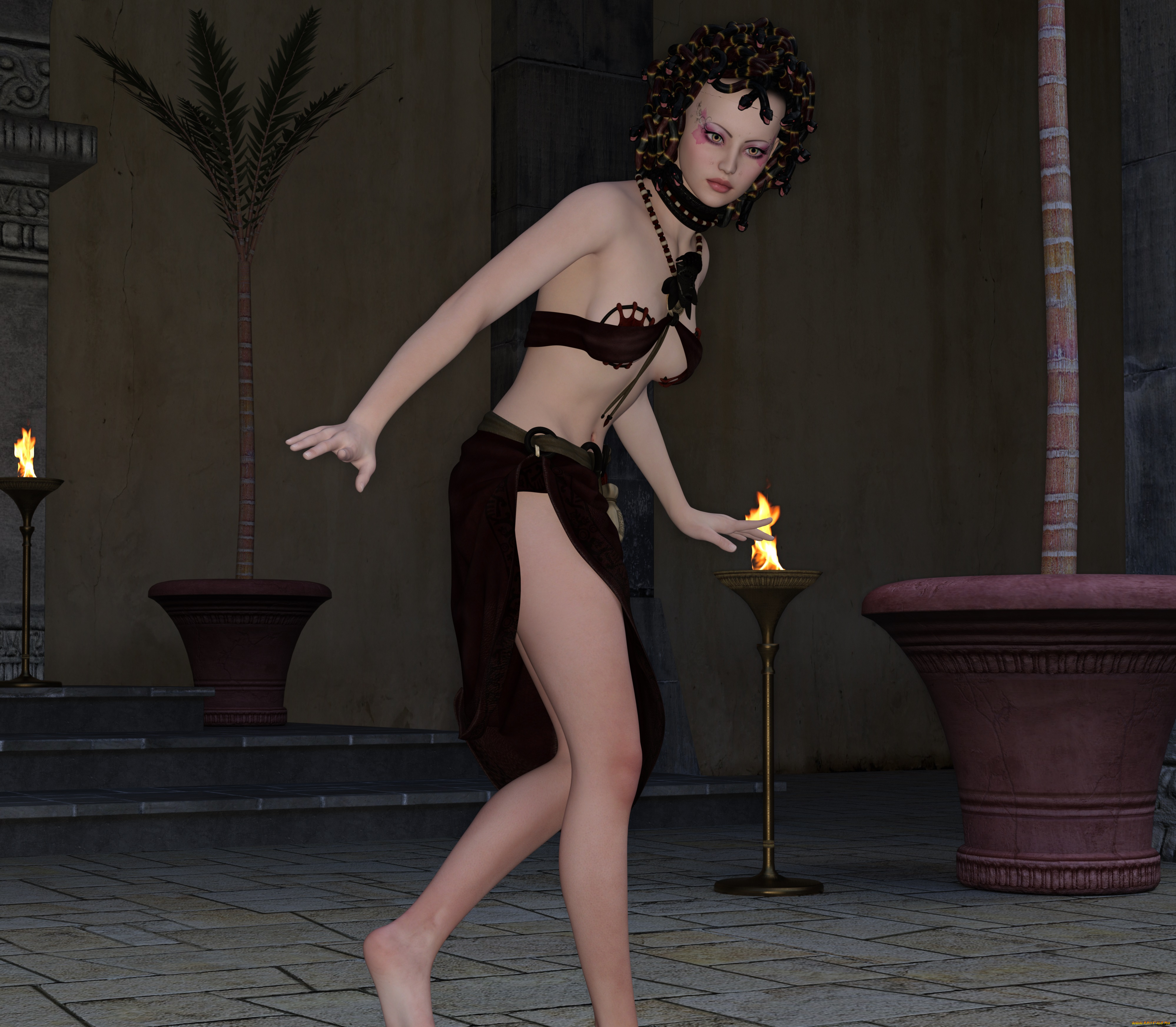 3д, графика, фантазия, , fantasy, взгляд, девушка, фон