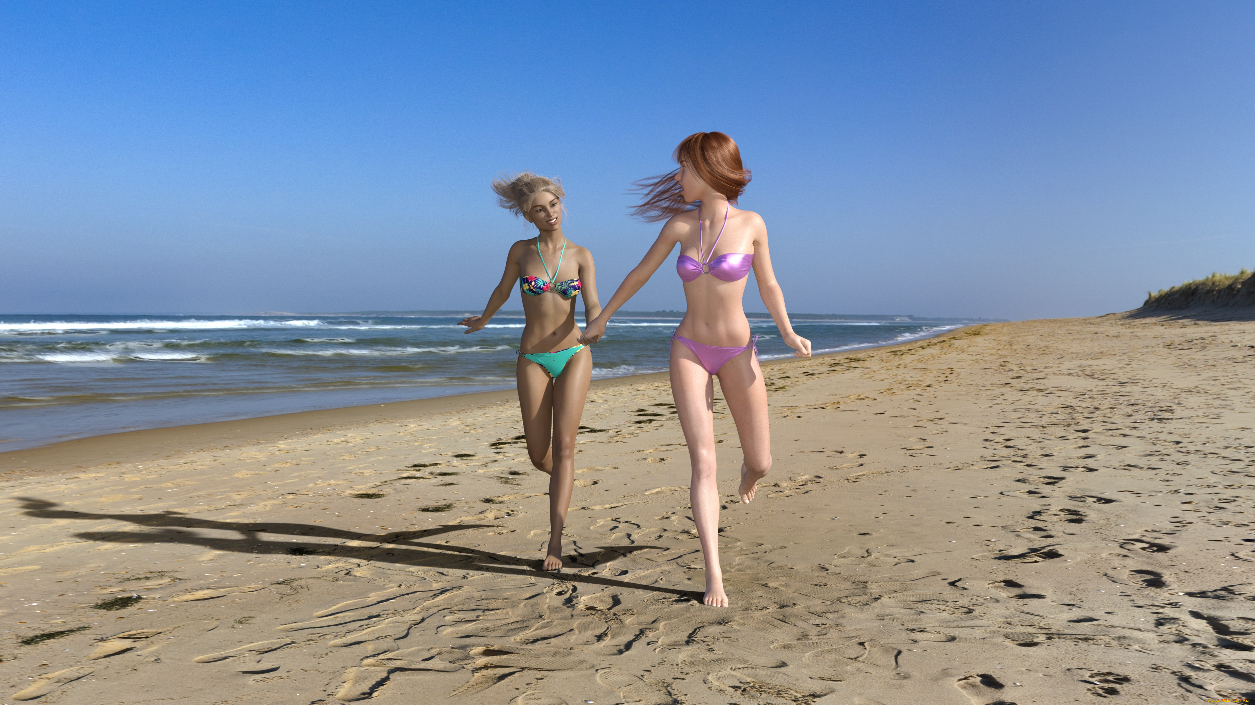 3д, графика, люди, , people, фон, взгляд, девушки