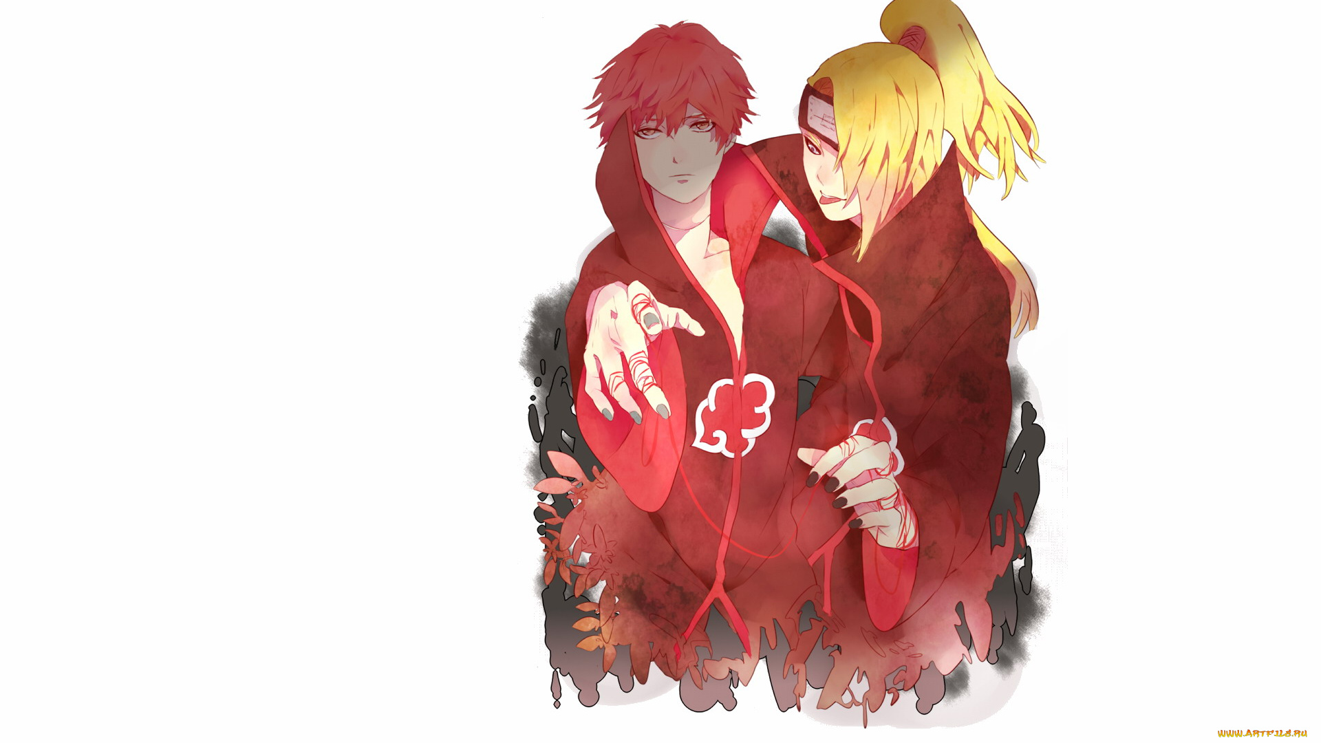 аниме, naruto, сасори, акатсуна, дейдара, акацки, нити