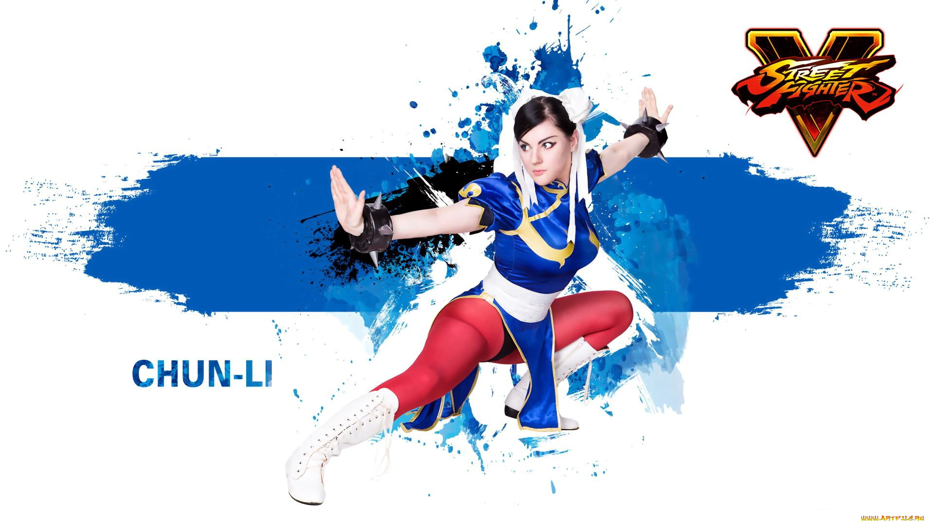 девушки, -, креатив, , косплей, чун, ли, боец, костюм