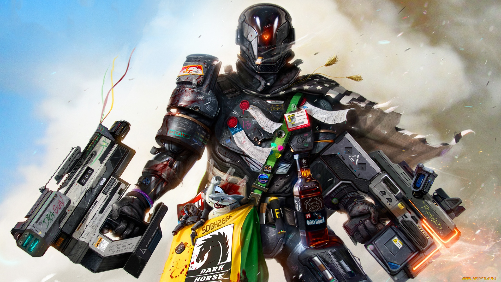 last, man, standing, , killbook, of, a, bounty, hunter, фэнтези, роботы, , киборги, , механизмы, оружие, бутылка, сумка