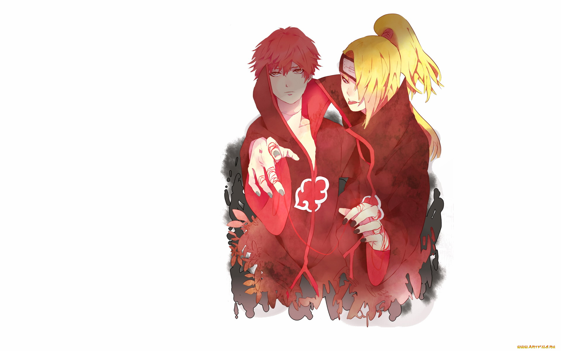 аниме, naruto, сасори, акатсуна, дейдара, акацки, нити