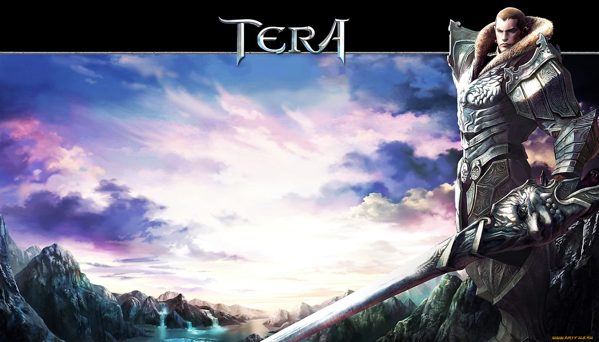 видео, игры, tera, воин, оружие, природа