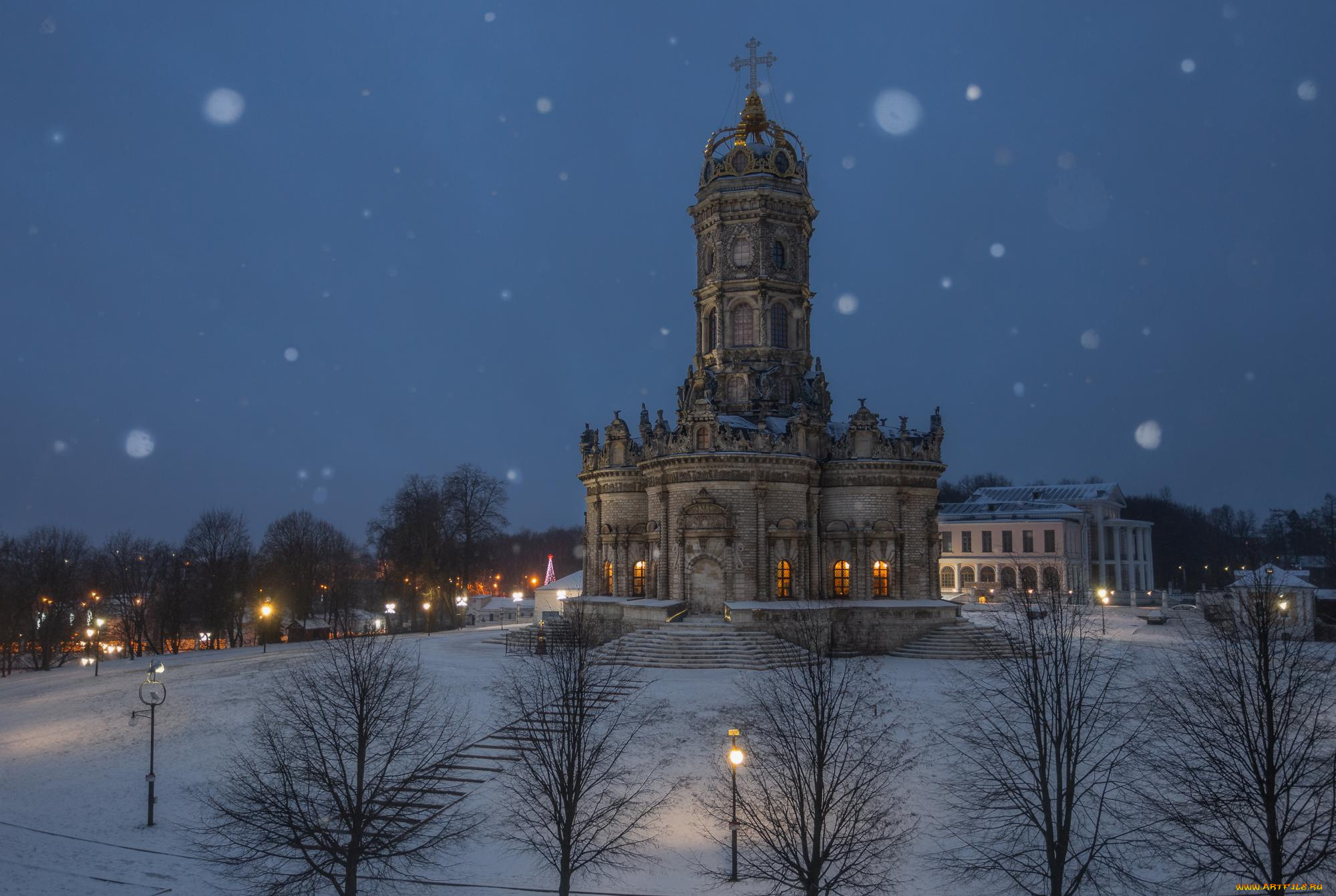 города, -, православные, церкви, , монастыри, зима, снег