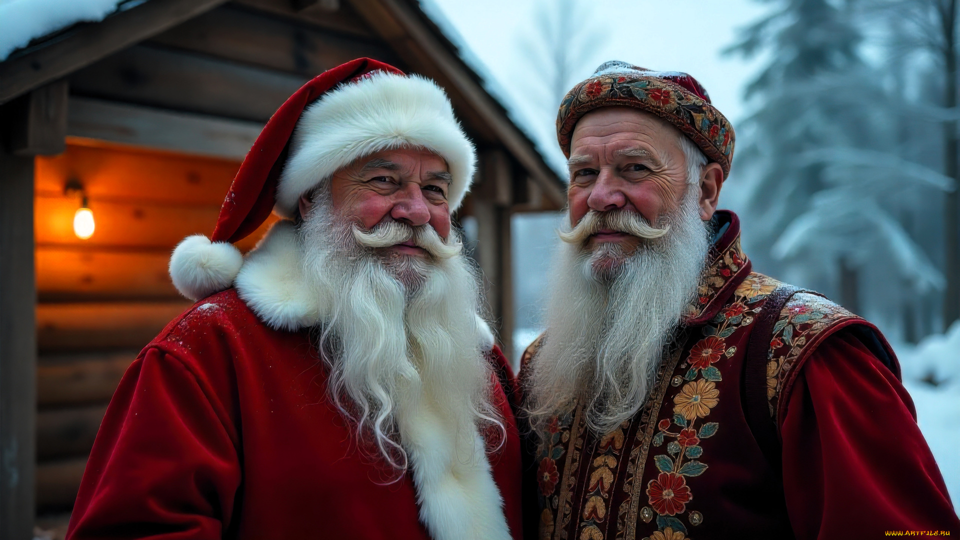 праздничные, дед, мороз, , санта, клаус, санта, клаусы, костюмы, зима, дом, снег
