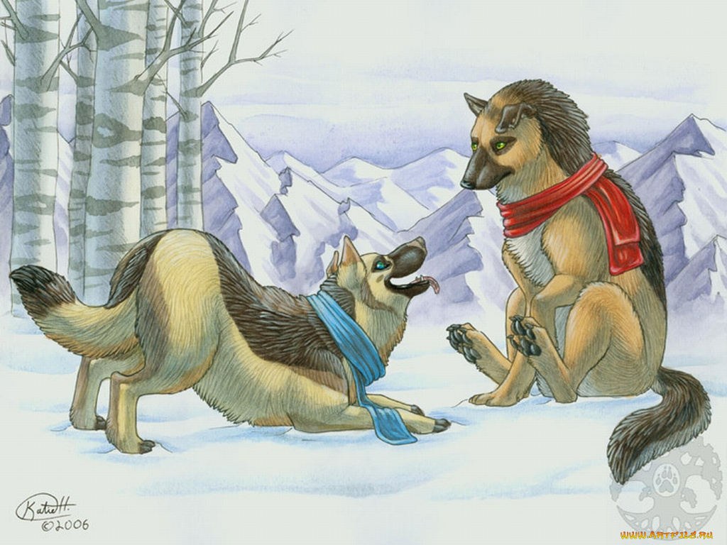 рисованные, животные, сказочные, мифические